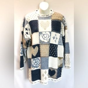 Vintage Dana Scott Large Oversized Heart Sweater